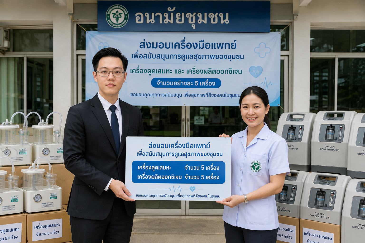 มอบเครื่องมือแพทย์ให้โรงพยาบาลชุมชน
